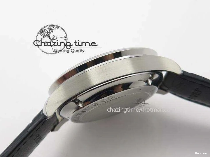 MIROTIME 0401 Casual Portuguese IW371405 ZF 1:1 Best Edition SS White Dial Silver Markers On Black Leather Strap A 7305